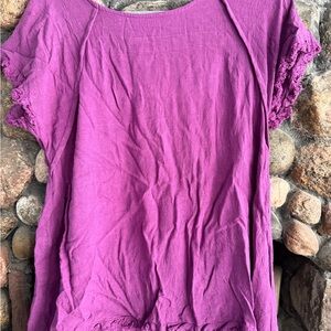 Umgee Fuchsia Short Sleeve Tee